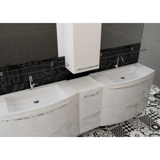 Шкаф навесной DE AQUA Тока 4 35 L белый 