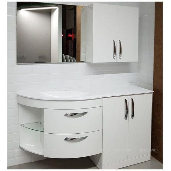 Шкаф навесной DE AQUA Трио Люкс 70 белый