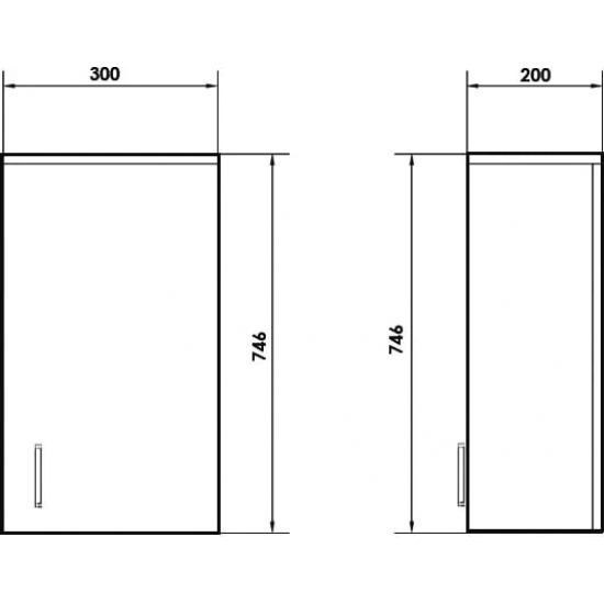 Шкаф навесной ORANGE Стиль St-30SR