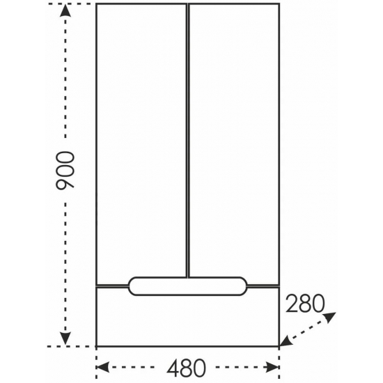 Шкаф навесной САНТА Лондон 48/90 с 1 ящиком