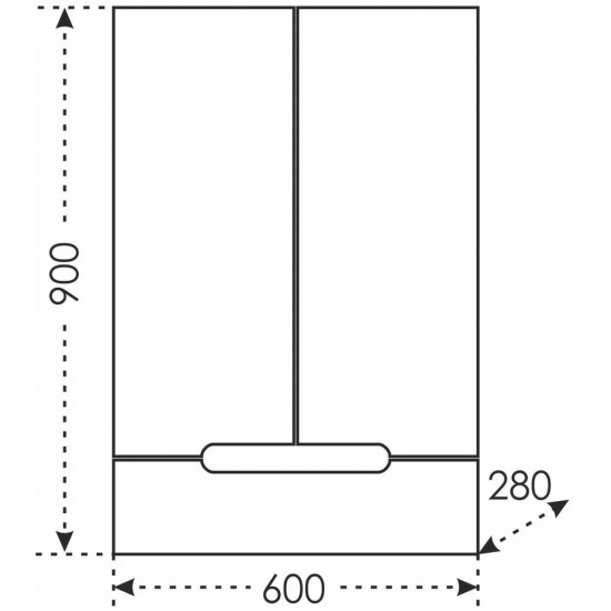 Шкаф навесной САНТА Лондон 60/90 c 1 ящиком