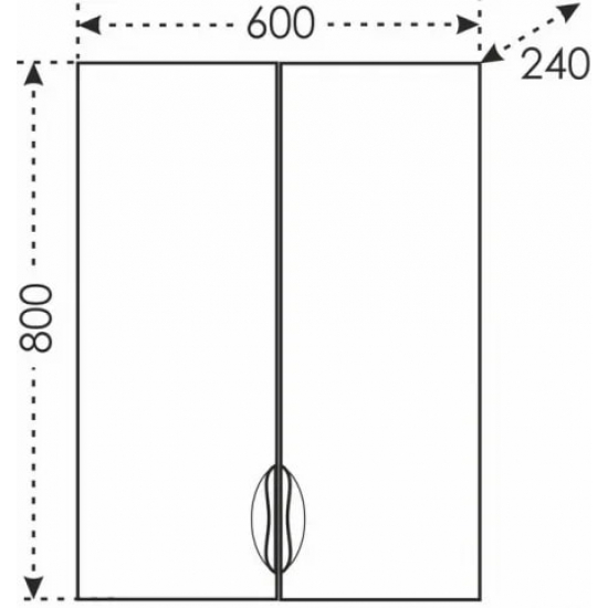 Шкаф навесной САНТА Родос 60/80