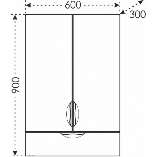 Шкаф навесной САНТА Родос 60/90 с 1 ящиком