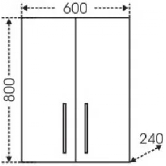 Шкаф навесной САНТА Вегас 60/80 