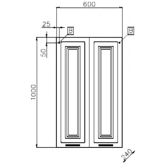 Шкаф навесной STYLE LINE Альба 60