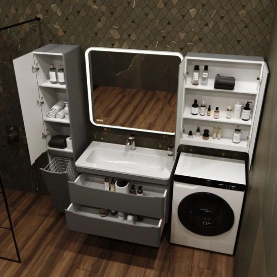 Шкаф навесной STYLE LINE Бергамо мини 600 Люкс Plus, антискрейтч серый