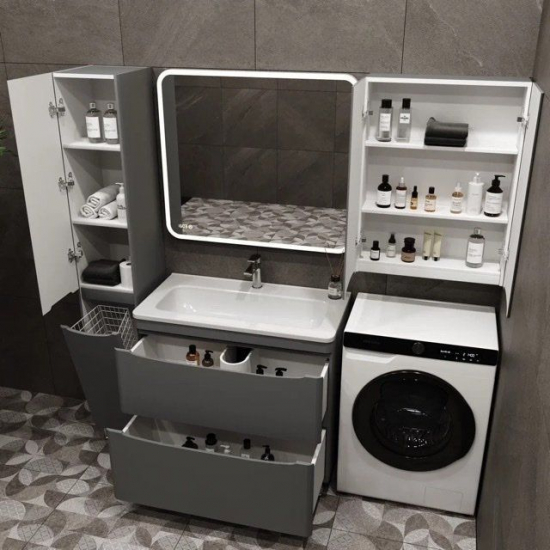 Шкаф навесной STYLE LINE Бергамо мини 600 Люкс Plus, антискрейтч серый