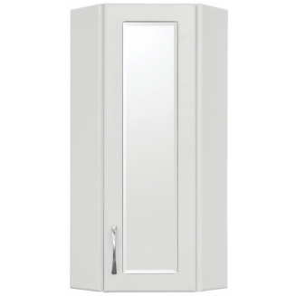 Шкаф навесной STYLE LINE Эко Стандарт 30 с зеркальными вставками, угловой, белый