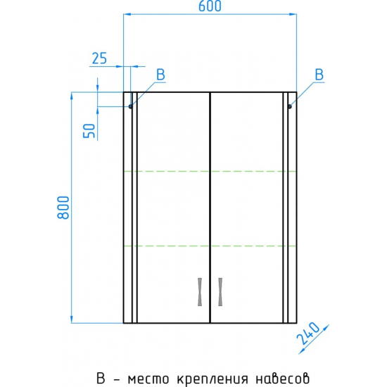 Шкаф навесной STYLE LINE Эко Стандарт 60 белый