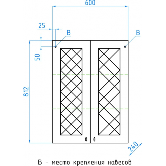 Шкаф навесной STYLE LINE Канна 60 белый
