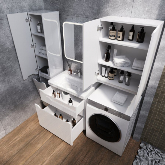 Шкаф навесной STYLE LINE Марелла мини 600 Люкс Plus, антискрейтч белый глянец