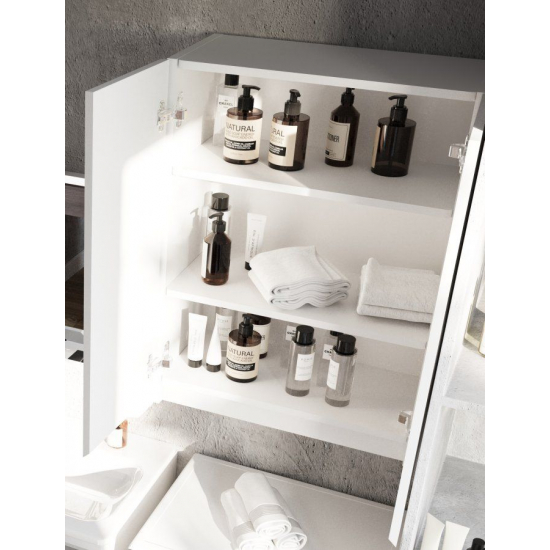 Шкаф навесной STYLE LINE Марелла мини 600 Люкс Plus, антискрейтч белый матовый