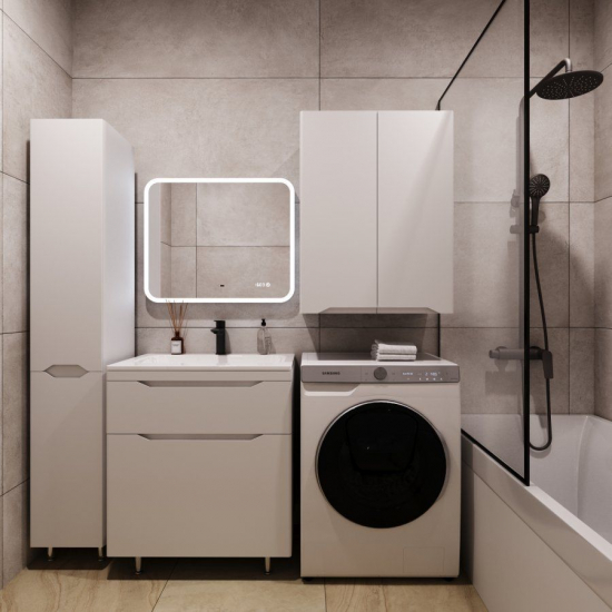 Шкаф навесной STYLE LINE Марелла мини 600 Люкс Plus, антискрейтч белый матовый