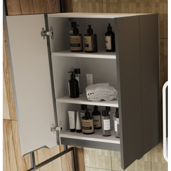 Шкаф навесной STYLE LINE Марелла мини 600 Люкс Plus, антискрейтч серый