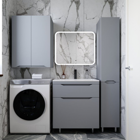 Шкаф навесной STYLE LINE Марелла мини 600 Люкс Plus, антискрейтч серый