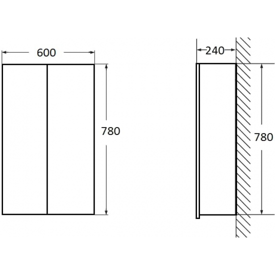 Шкаф навесной VOD-OK 60 белый