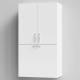 Шкаф навесной VOD-OK 60 над стиральной машиной, с бельевой корзиной, белый