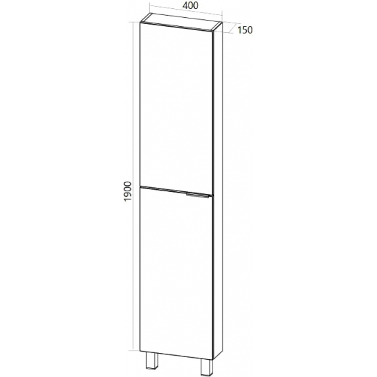 Шкаф-пенал 1МАРКА Gaula 40Н L, белый