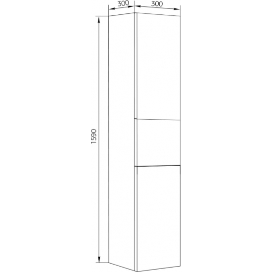 Шкаф-пенал 1МАРКА Mix бетон, push