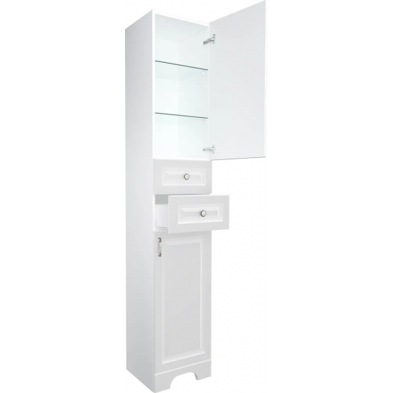 Шкаф-пенал 1МАРКА Прованс 35Н белый глянец