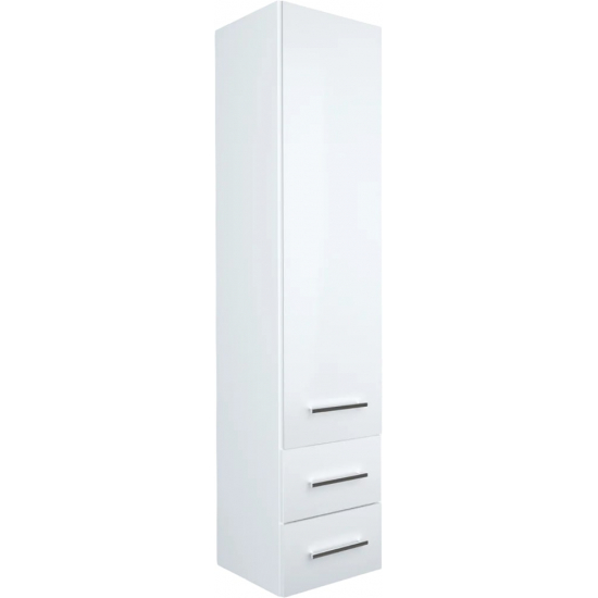 Шкаф-пенал 1МАРКА Соната 35П с 1 дверцей и 2 ящиками, белый глянец