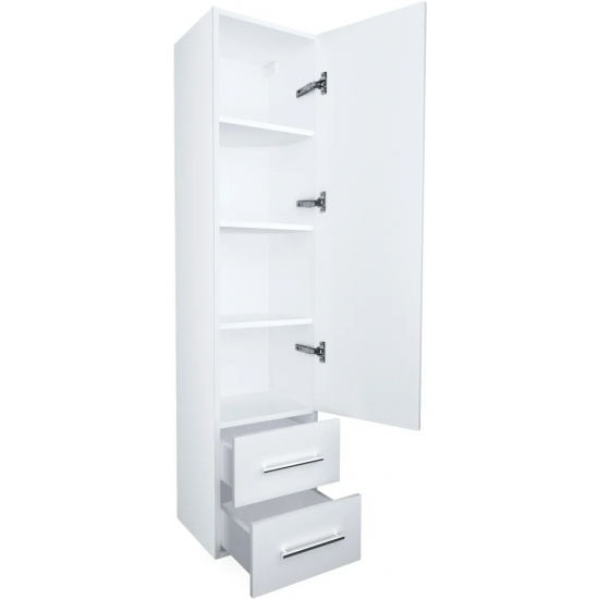 Шкаф-пенал 1МАРКА Соната 35П с 1 дверцей и 2 ящиками, белый глянец