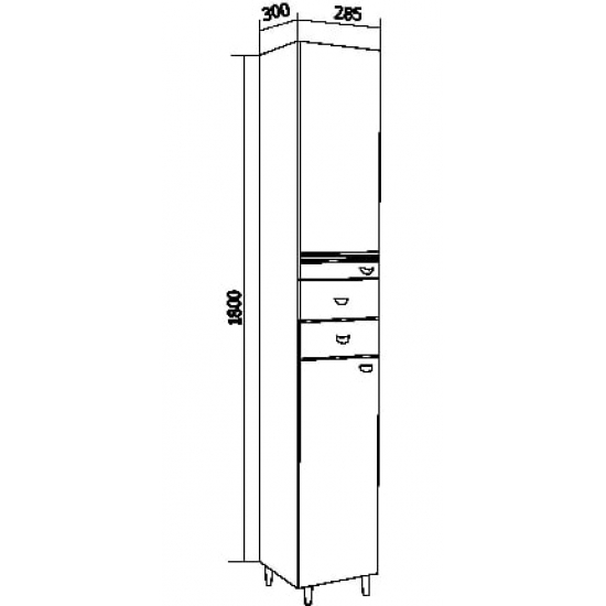 Шкаф-пенал 1МАРКА Story 29Н L