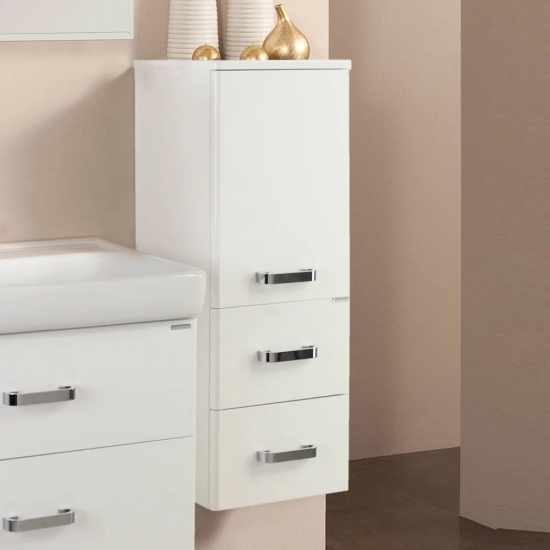 Шкаф-пенал АКВАТОН Америна белый малый, универсальный