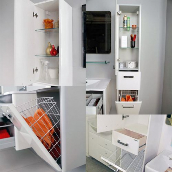 Шкаф-пенал АКВАТОН Америна белый, универсальный