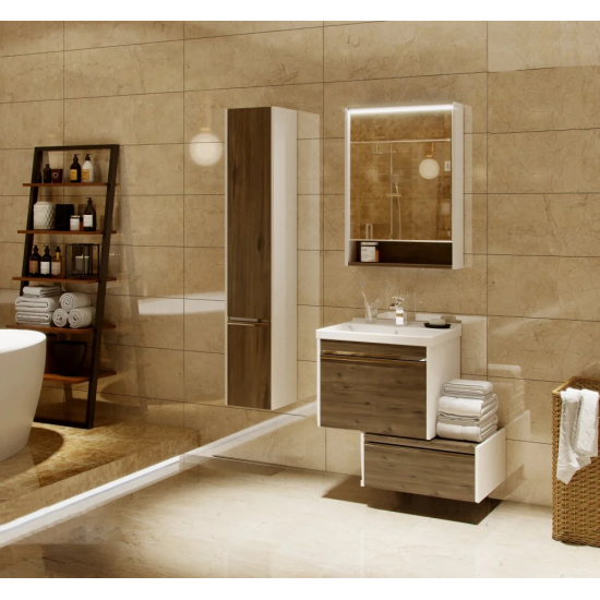 Шкаф-пенал АКВАТОН Капри 30 L, таксония темная