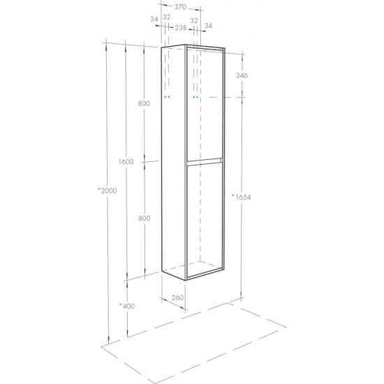 Шкаф-пенал АКВАТОН Лофт Урбан 37