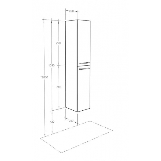 Шкаф-пенал АКВАТОН Мадрид белый