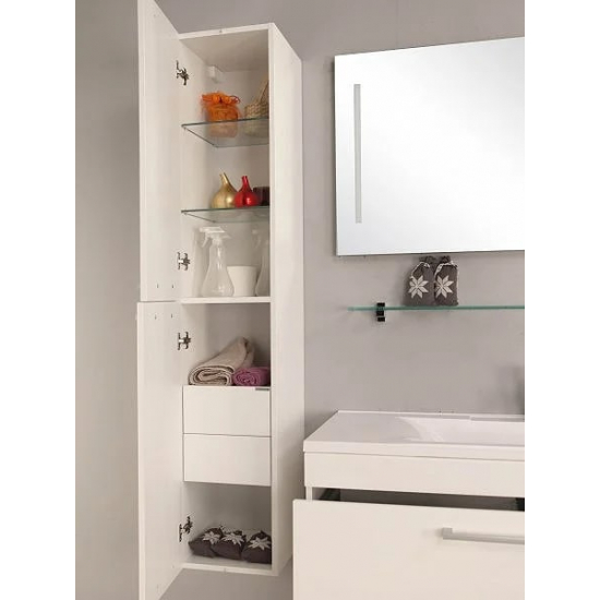 Шкаф-пенал АКВАТОН Мадрид белый