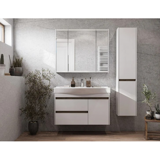 Шкаф-пенал АКВАТОН Нортон R, белый глянец