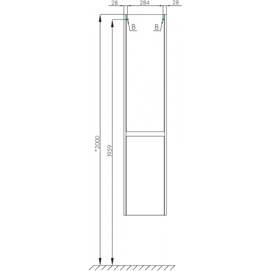 Шкаф-пенал АКВАТОН Нортон R, белый глянец