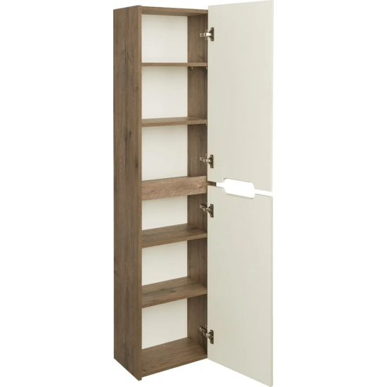 Шкаф-пенал АКВАТОН Оливия бежевый/дуб веллингтон