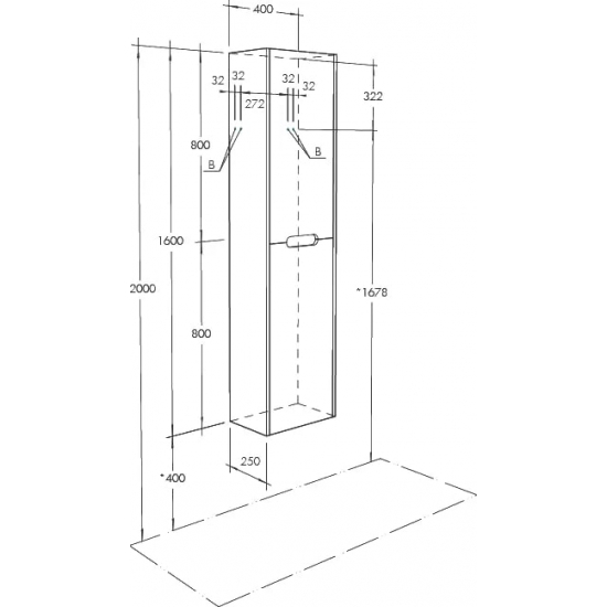 Шкаф-пенал АКВАТОН Оливия грей/дуб ойстер