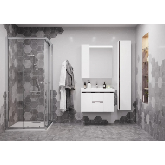 Шкаф-пенал АКВАТОН Рене белый, грецкий орех