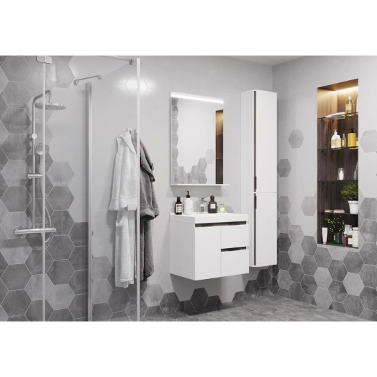 Шкаф-пенал АКВАТОН Рене белый, грецкий орех