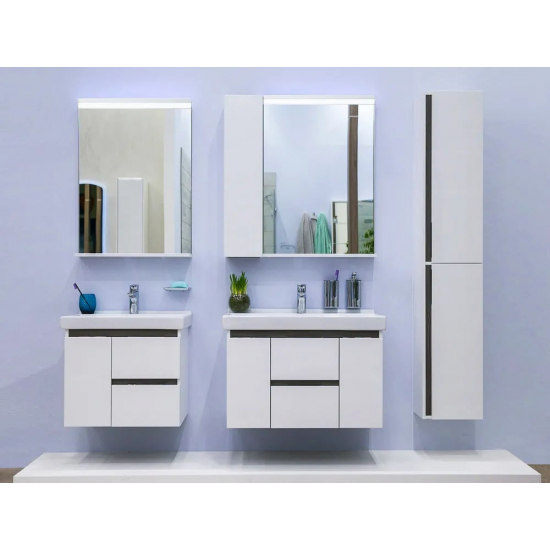 Шкаф-пенал АКВАТОН Рене белый, грецкий орех