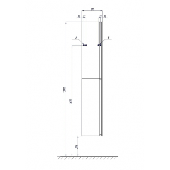 Шкаф-пенал АКВАТОН Рене белый, грецкий орех
