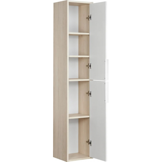 Шкаф-пенал АКВАТОН Рико белый, ясень фабрик