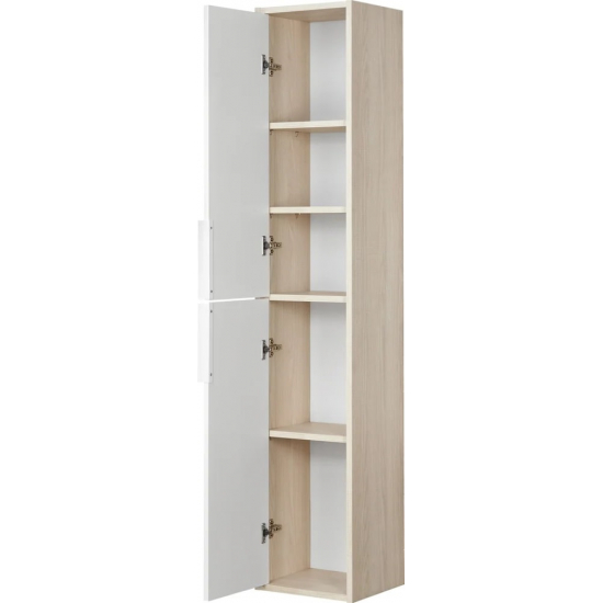 Шкаф-пенал АКВАТОН Рико белый, ясень фабрик