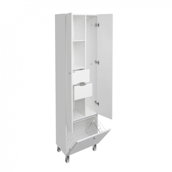 Шкаф-пенал АКВАТОН Симпл с бельевой корзиной