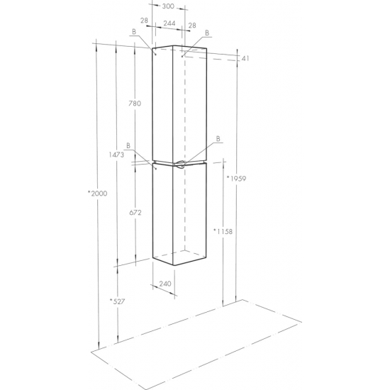 Шкаф-пенал АКВАТОН Скай PRO L