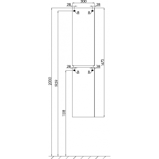 Шкаф-пенал АКВАТОН Скай PRO L