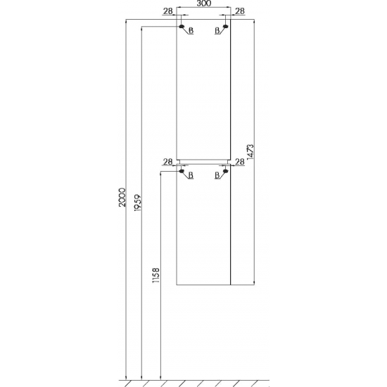 Шкаф-пенал АКВАТОН Скай PRO R
