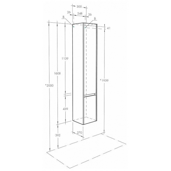 Шкаф-пенал АКВАТОН Стоун сосна арлингтон