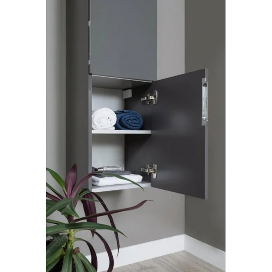 Шкаф-пенал AQUANET Алвита 35 R серый антрацит