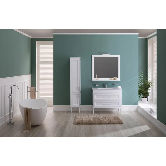 Шкаф-пенал AQUANET Бостон М 36 L белый, ручки хром